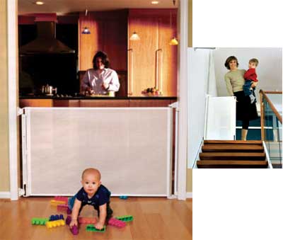 Retractable Mesh Gate on Lascal Kiddy Guard Retractable Child Safety Gate Fits Openings Up To